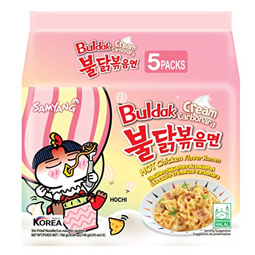 Samyang Cream Carbo Bulldark Spicy Chicken Roasted Noodle Soup (Pack of 5)