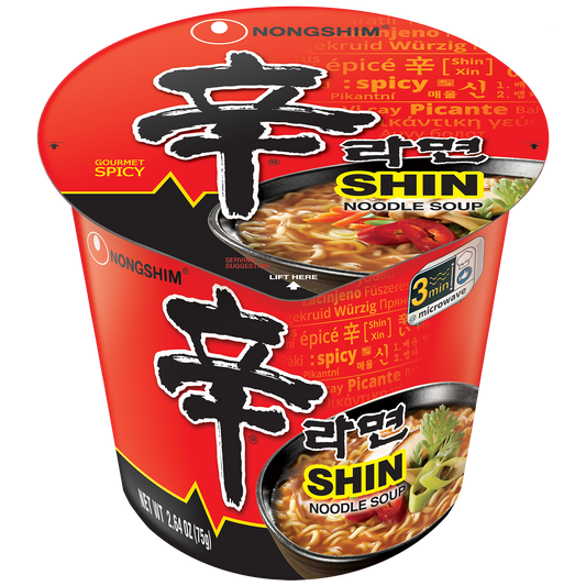 Nongshim Shin Beef Cup Noodle Soup 6 pack